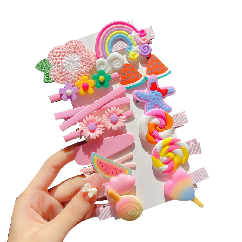 A children's hairpin stall set wholesale summer little girl hairpin cute girl broken hairpin headdress