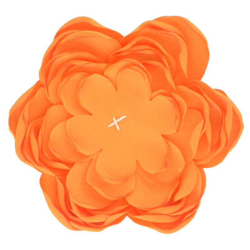 A handmade matte satin hand sewn 9 layers baked edge flower DIY hair accessories burned edge head flower accessories - Mixbatch