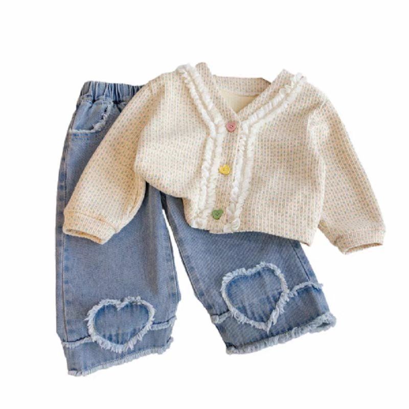 A girls jeans suit
