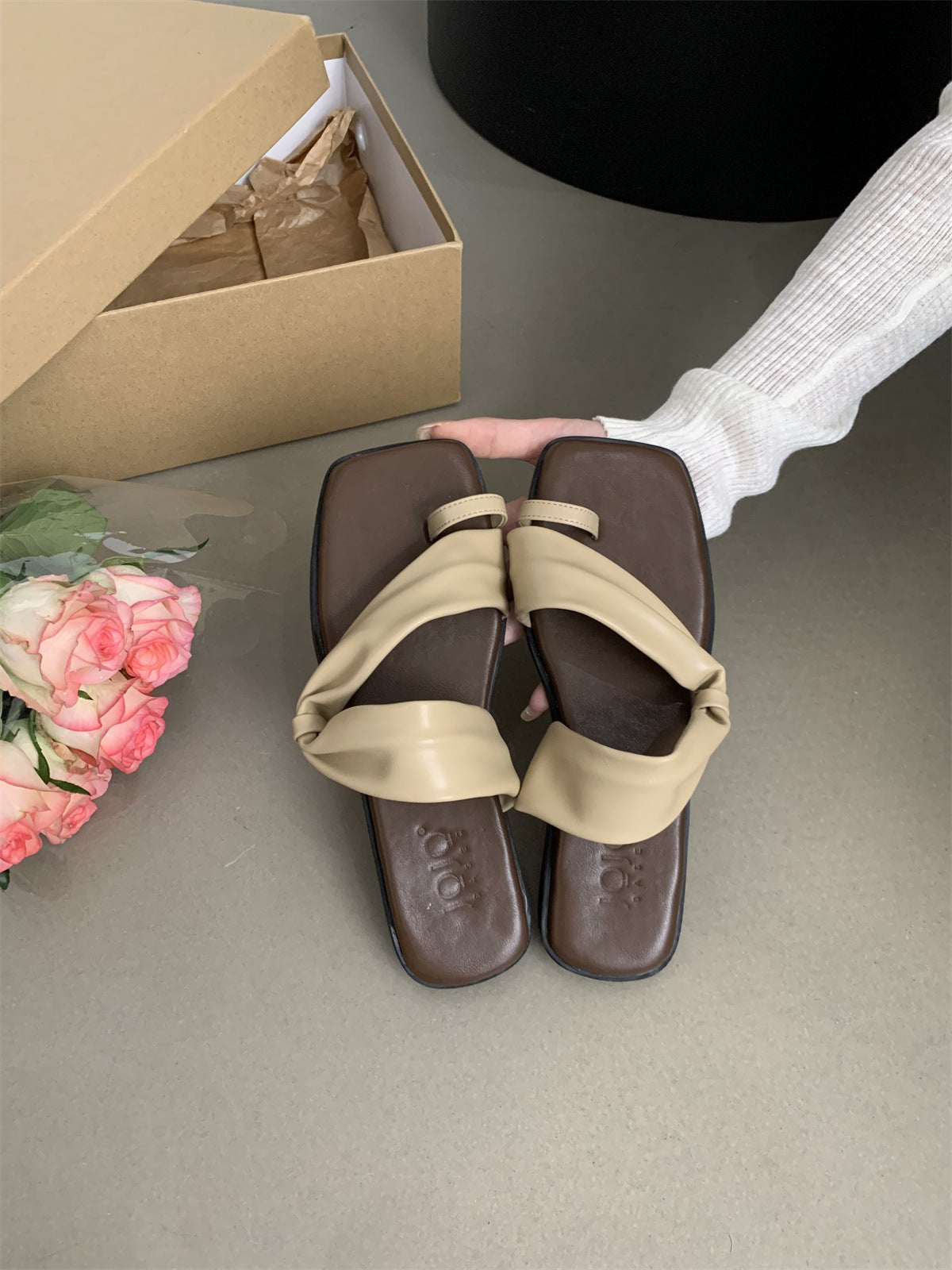 A slippers lady seaside beach soft flat bottom