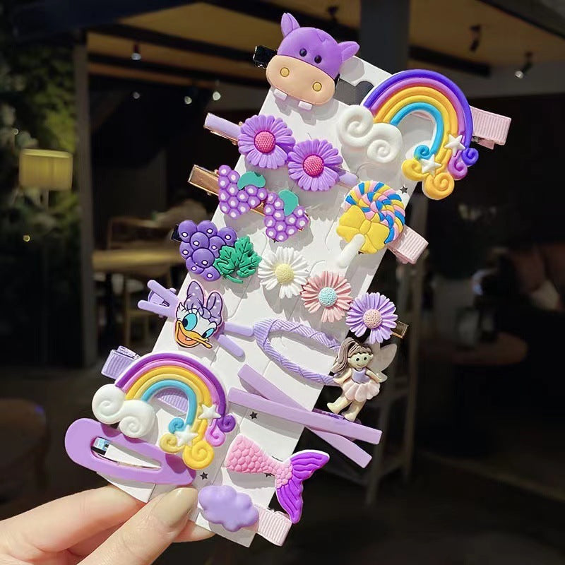 A children's hairpin stall set wholesale summer little girl hairpin cute girl broken hairpin headdress