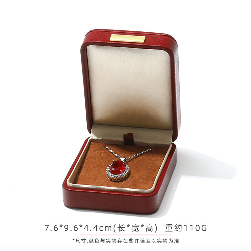 A Arched Leather Ring Jewelry Box