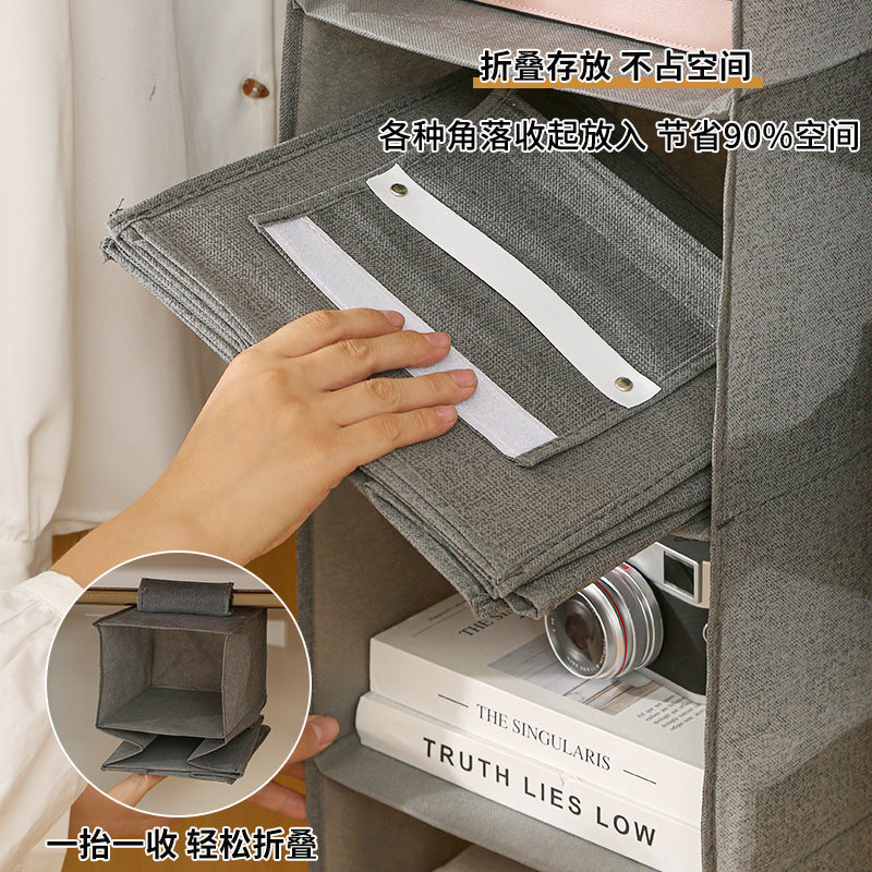 A Wardrobe storage hanging bag Washable multi-layer bag Underwear storage bag Hanging sundries sorting storage bag