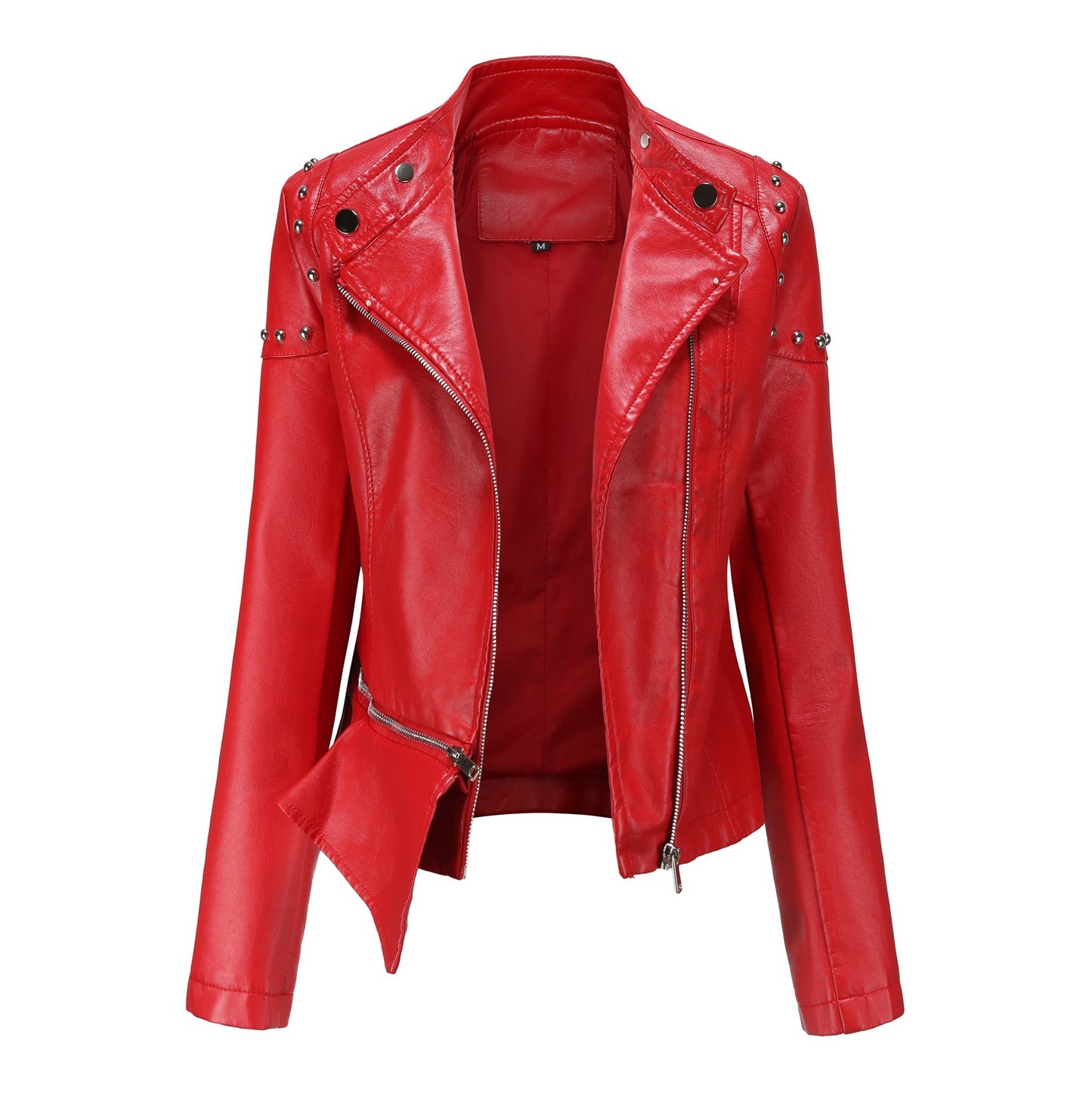 A women's leather jacket
