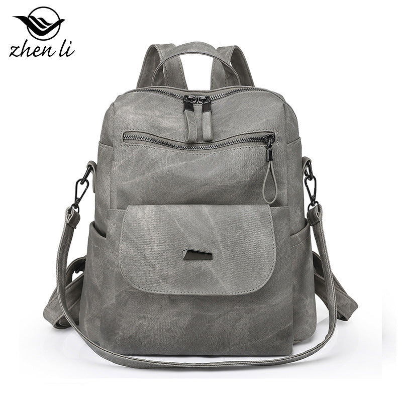 A bag large capacity cross-border women's backpack, backpack women's bags, retro backpack women's bags