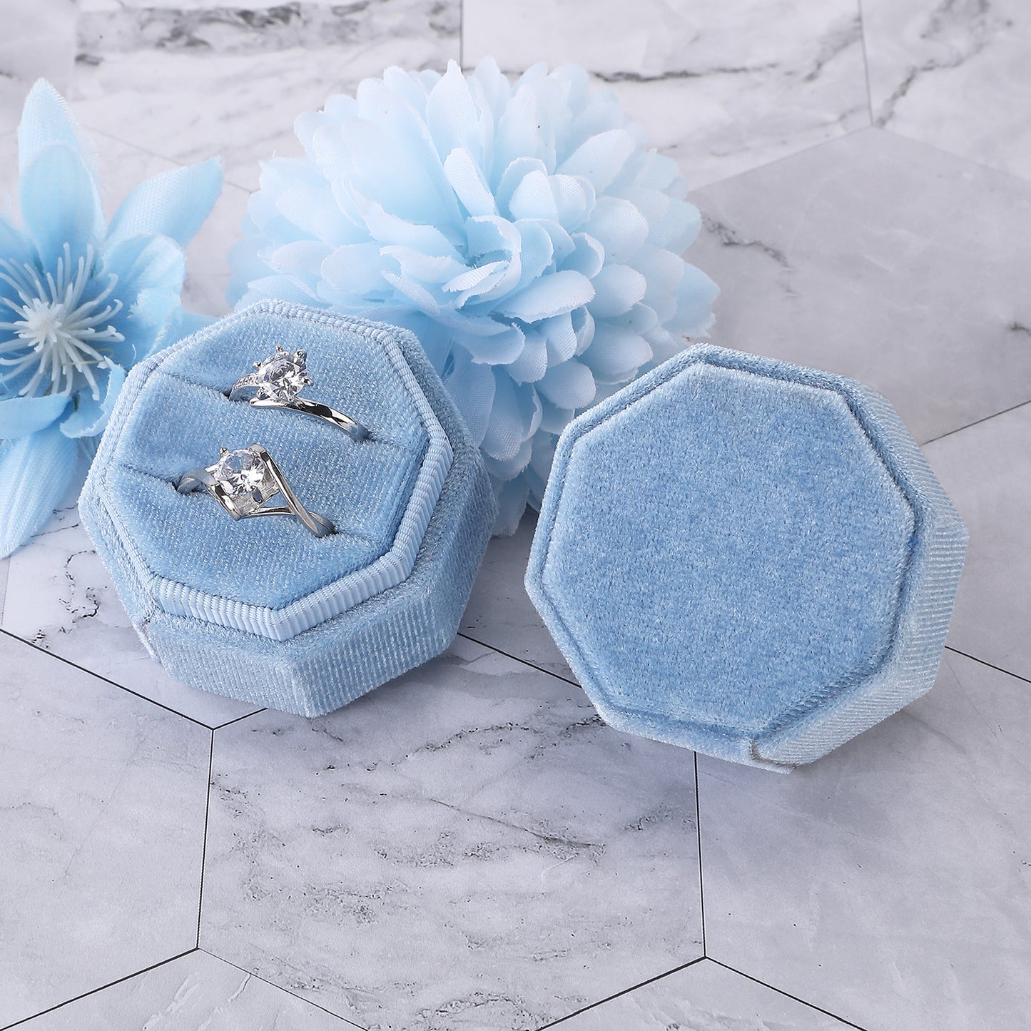 A flannel jewelry box