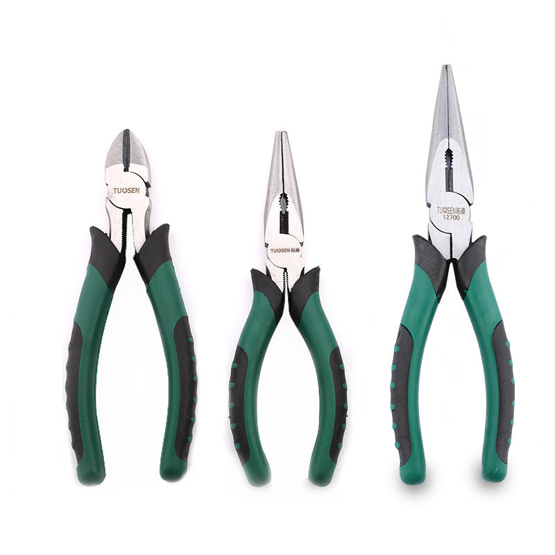 A Multifunctional 8-inch pointed nose pliers, wire cutting pliers, industrial 6-inch oblique mouth pliers, pointed tip pliers