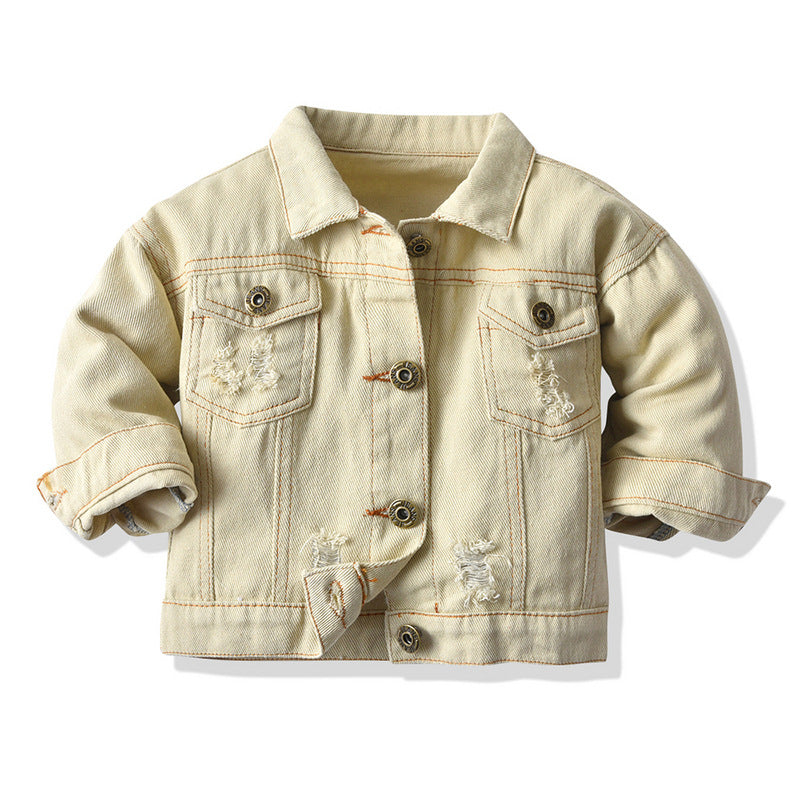 A children's tie-dye denim jacket