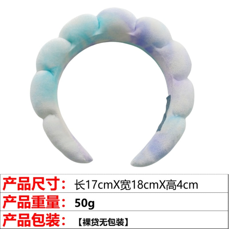 A high cranial top hair accessories women wash face bath clouds sponge headband makeup remover hair band headband