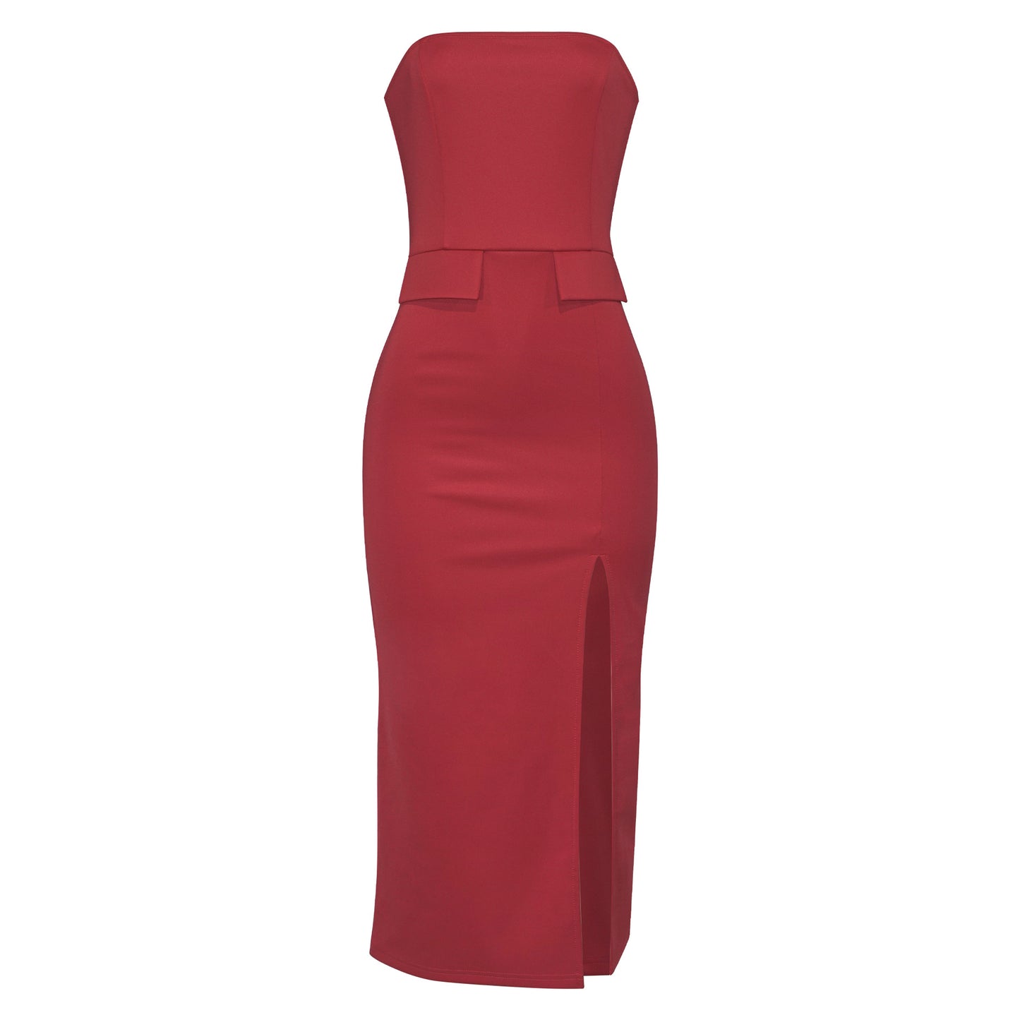 D094DS European and American cross-border 2025 new solid color pocket sleeveless sexy tube top slim high waist short A-shaped skirt - Mixbatch