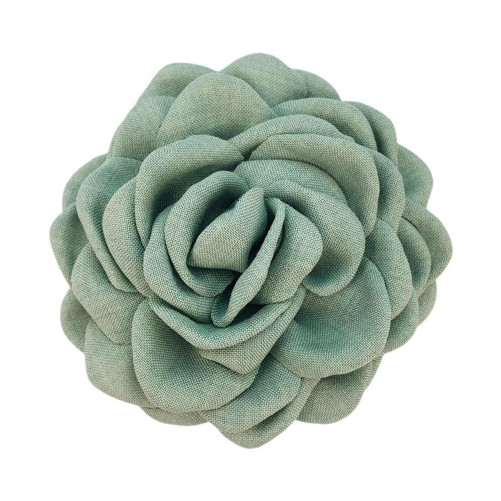 A Caro9cm Internet celebrity with the same baked edge hair grab flower 12cm Lolis burnt edge flower with brooch hairpin pin