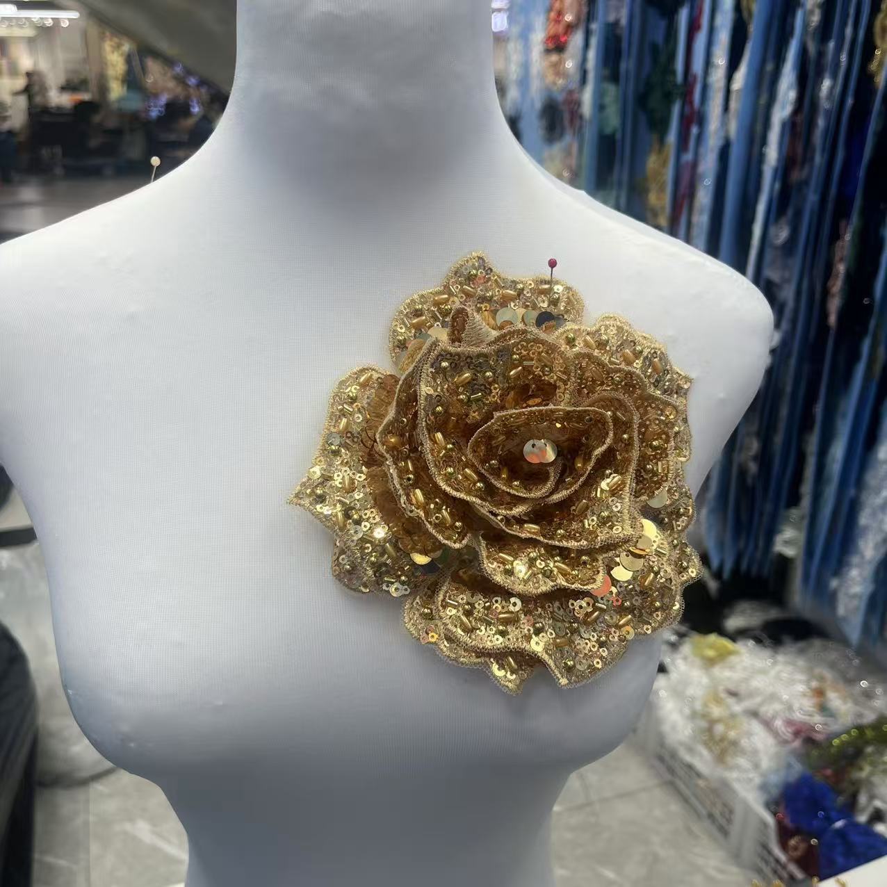 A New Popular Wedding Festival Clothing Patch Handmade Disc DIY Heavy Industry Sequins Beads Roses - Mixbatch