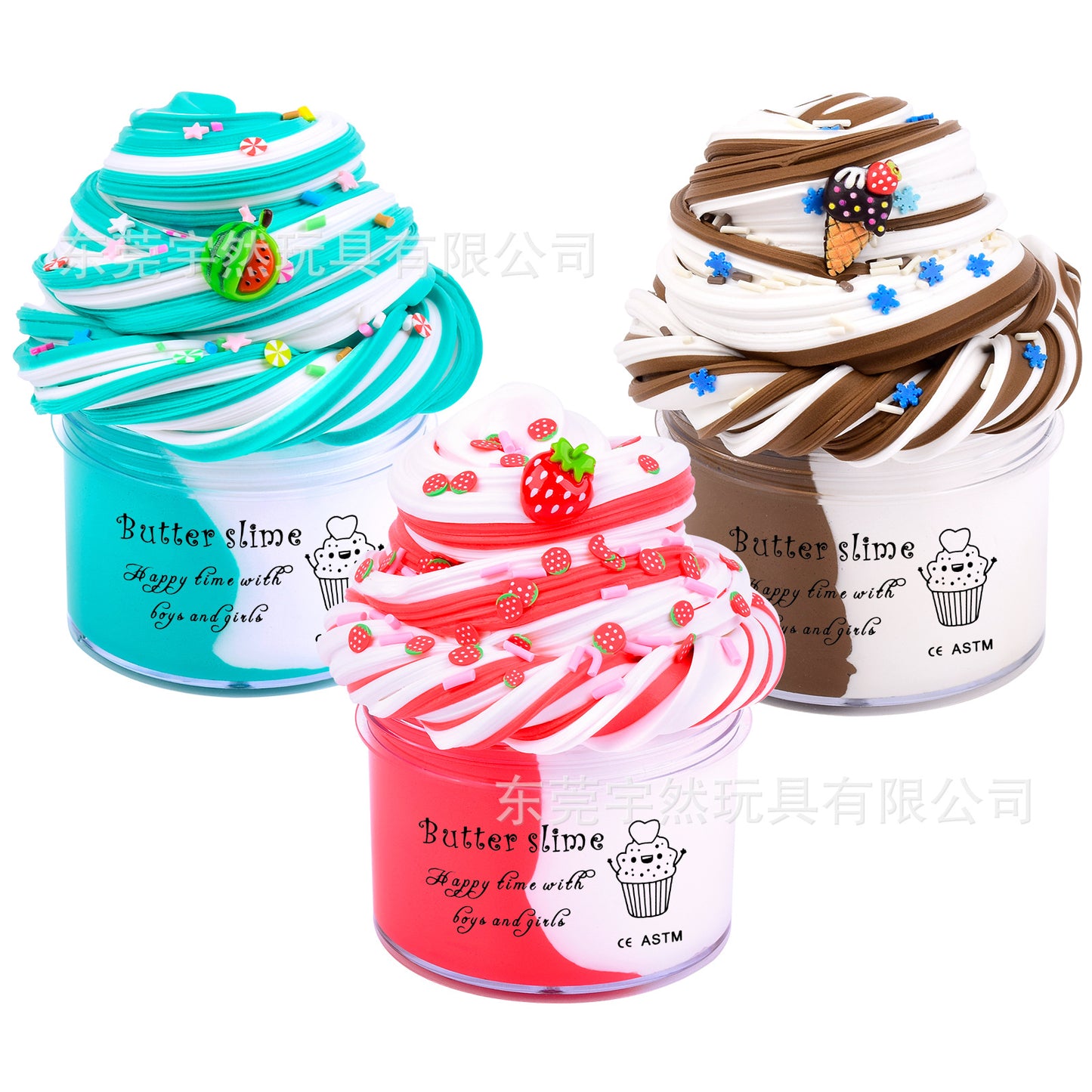 A 60ml Butter Puree Slime Cotton Puree Set