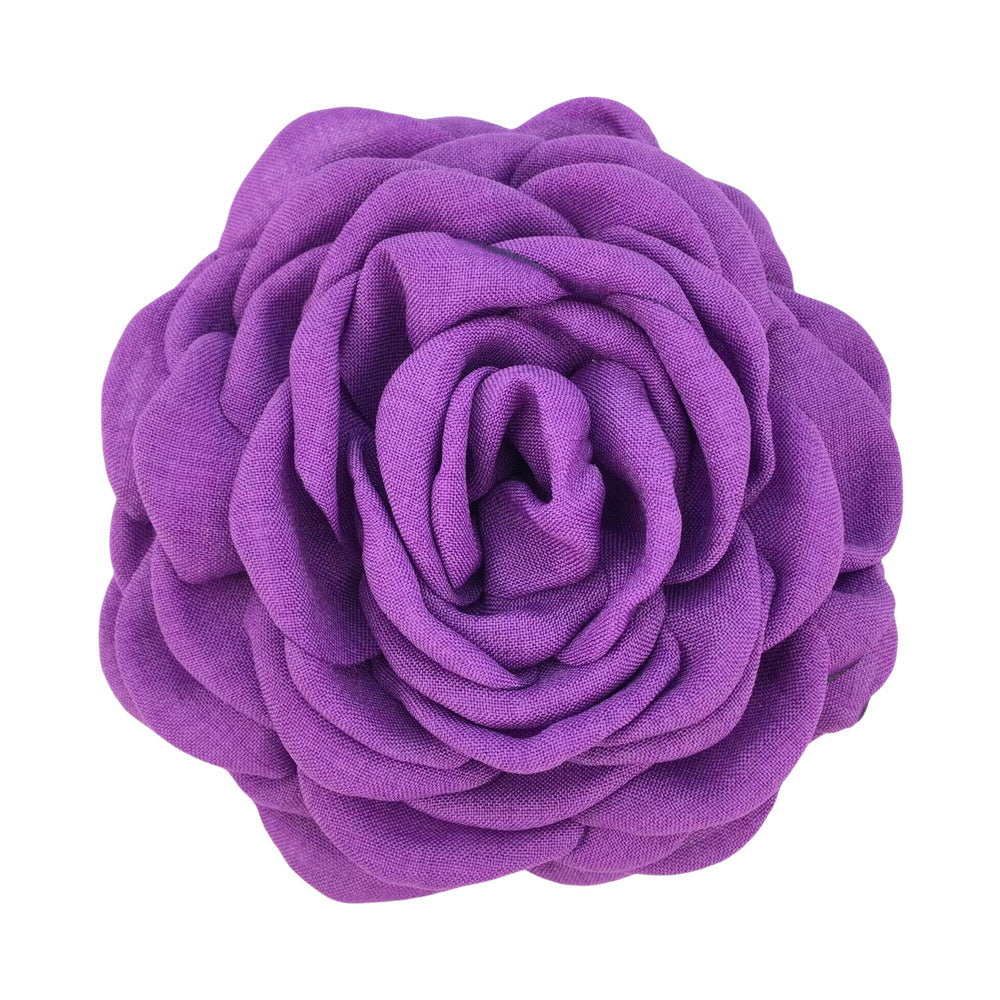 A Caro9cm Internet celebrity with the same baked edge hair grab flower 12cm Lolis burnt edge flower with brooch hairpin pin - Mixbatch