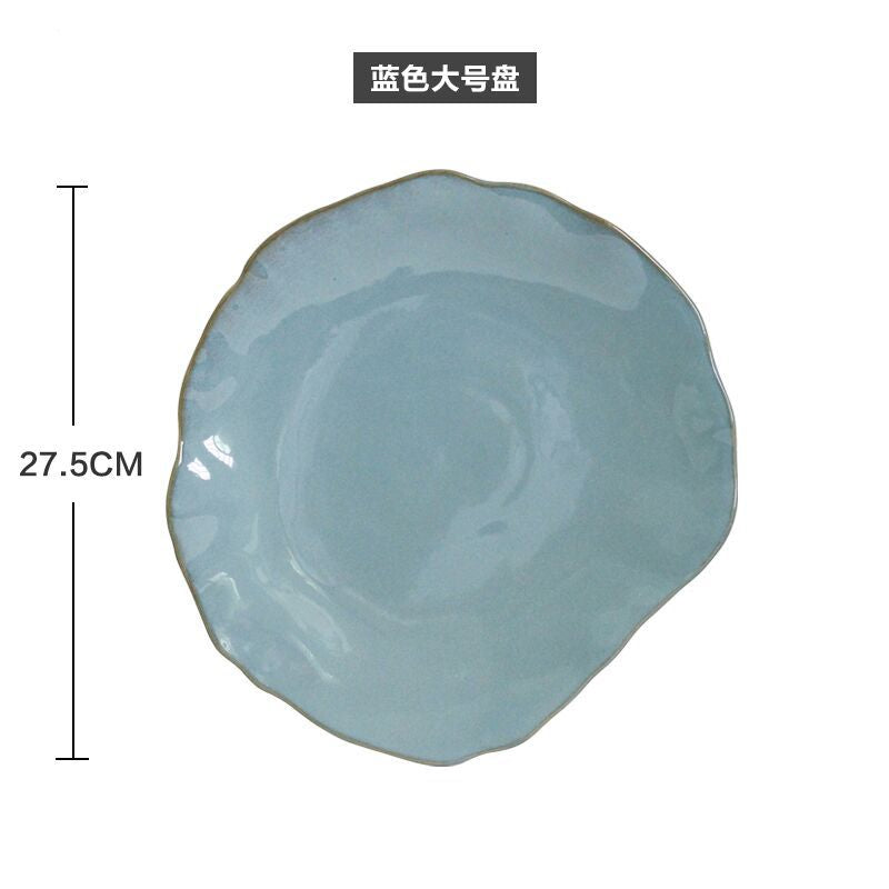 A Creative Personality Ceramic Plate Nordic Tableware Hotel Western Food Plate Steak Pasta Plate Salad Bowl