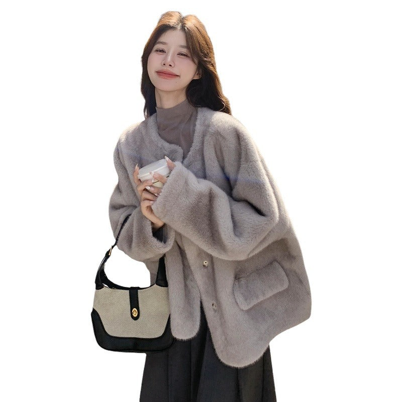 A faux fur jacket