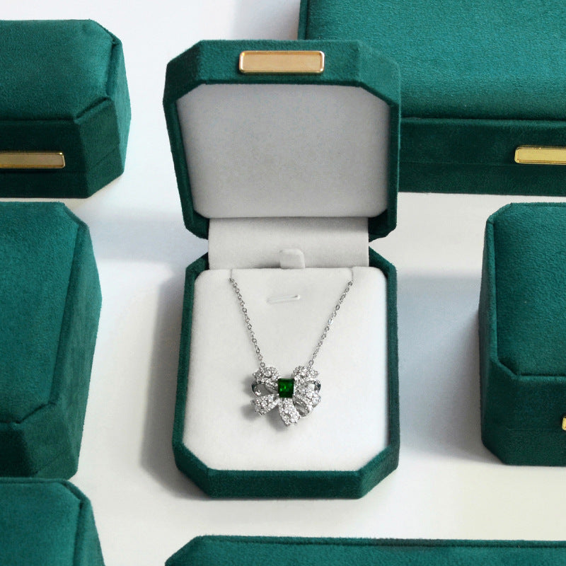 A custom LOGO flannel jewelry box