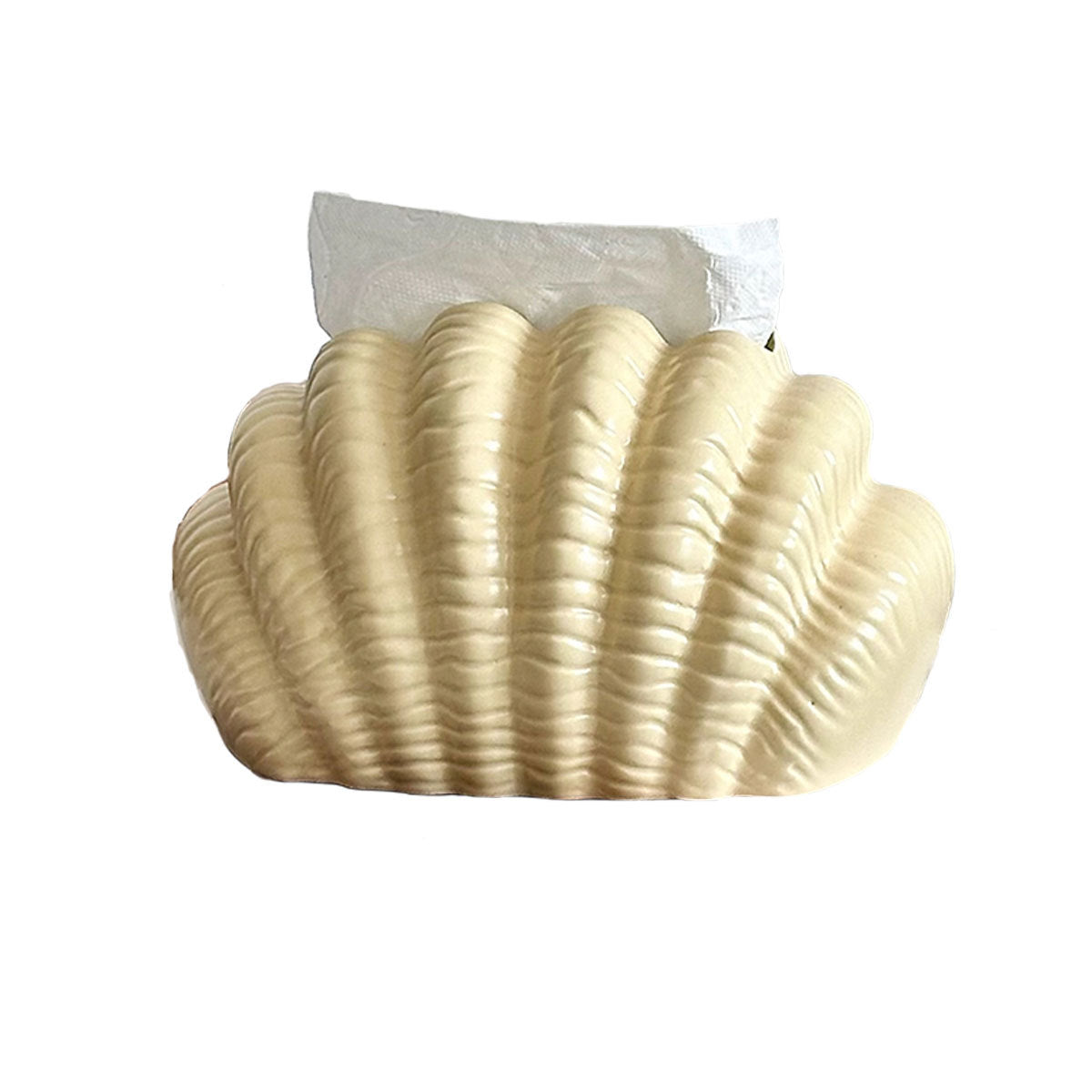A ceramic tissue box ornament