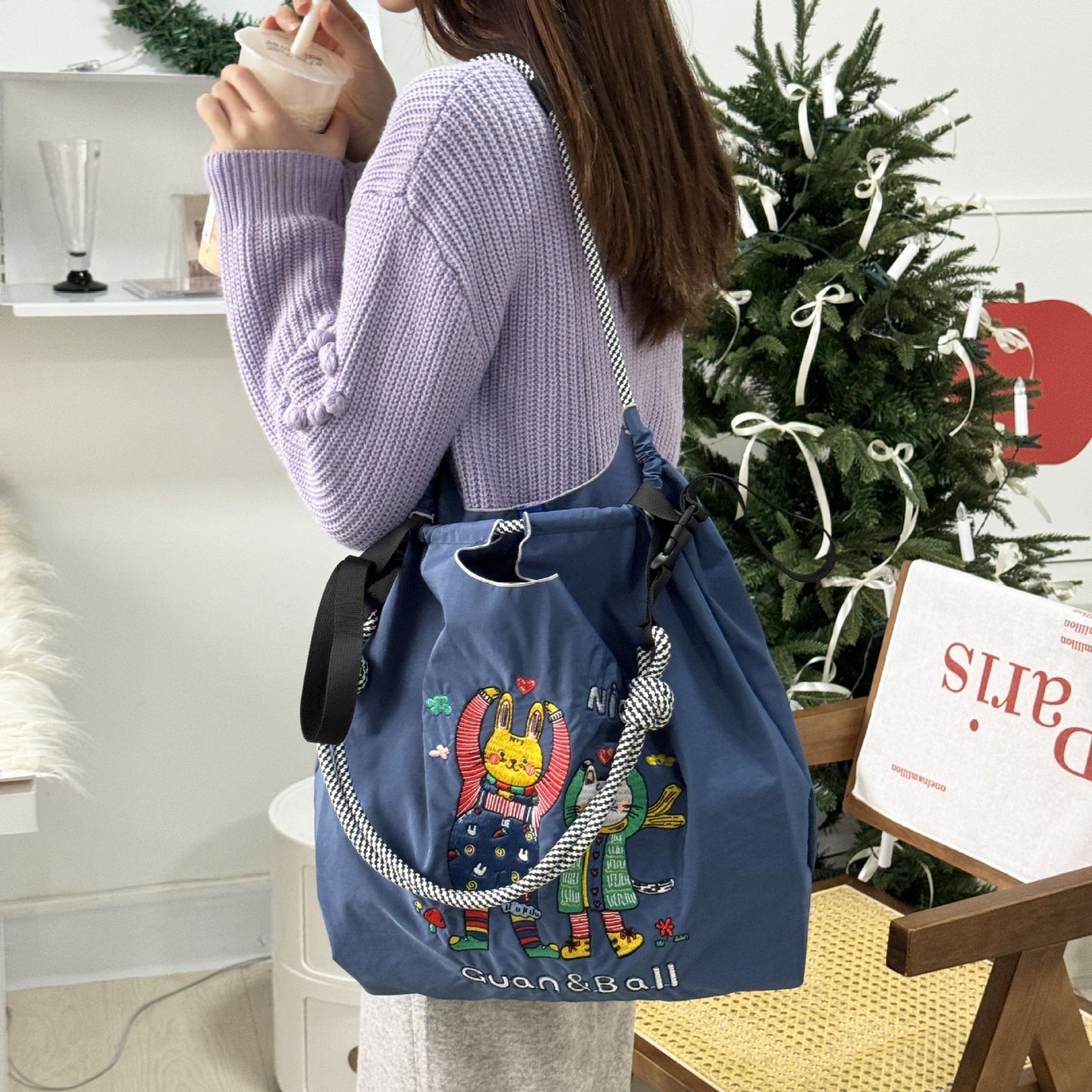 A ball chain bag handbag women's new messenger commuter armpit bag women's shoulder large capacity tote bag