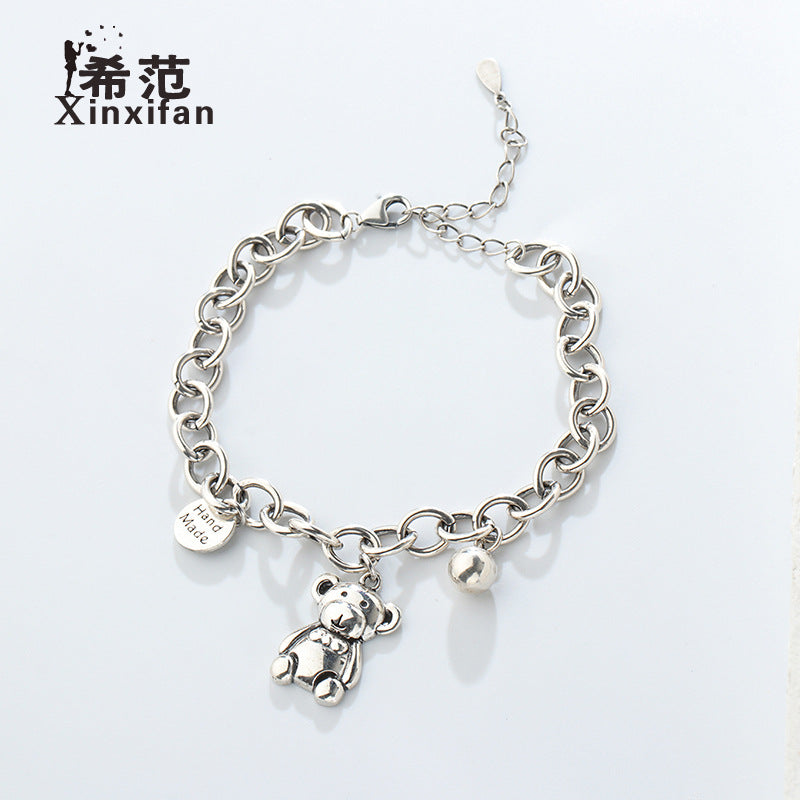 A S925 Sterling Silver Bear Bracelet
