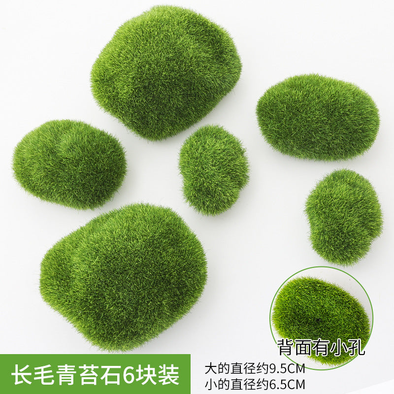 A simulated plant wall accessories with grass decoration background wall simulated moss stone moss moss hair planting stone