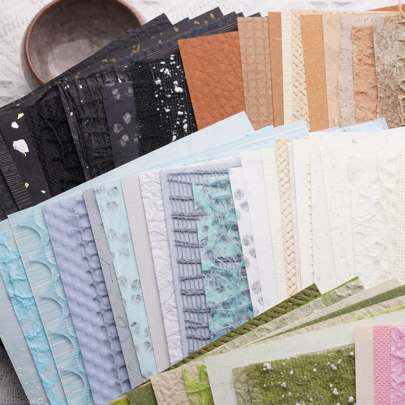 A Multi-color mesh art textured paper A5 handbook collage Kindergarten teacher Huanchuang 15 mixed - Mixbatch
