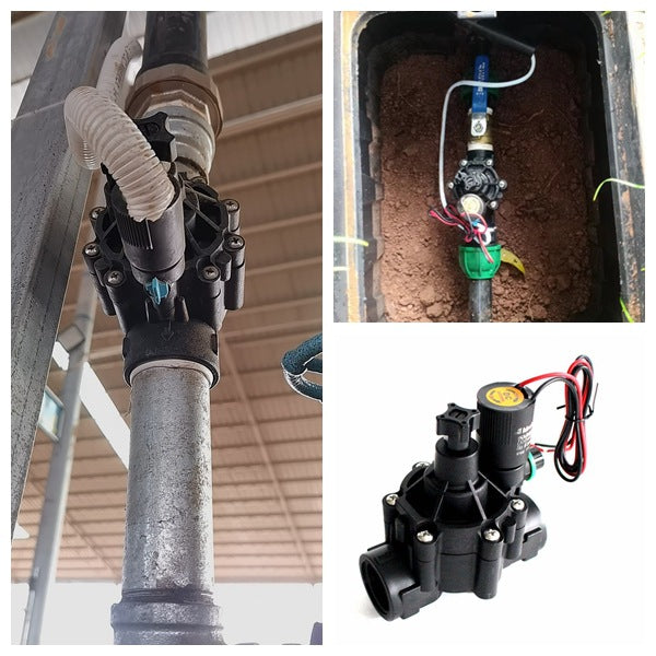 A Irrigation agriculture and forestry landscape intelligent pulse valve, flow adjustable outdoor waterproof valve with manual switch electricity