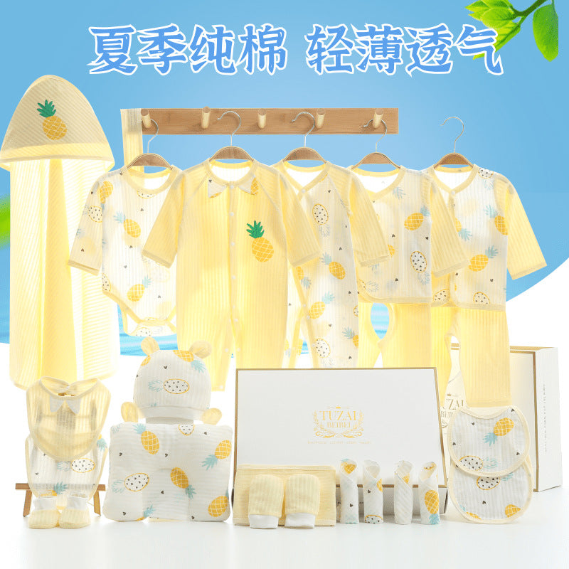 A-1 Newborn spring and summer gift box Baby thin clothes Newborn full moon baby set Birth products Daquan set - Mixbatch