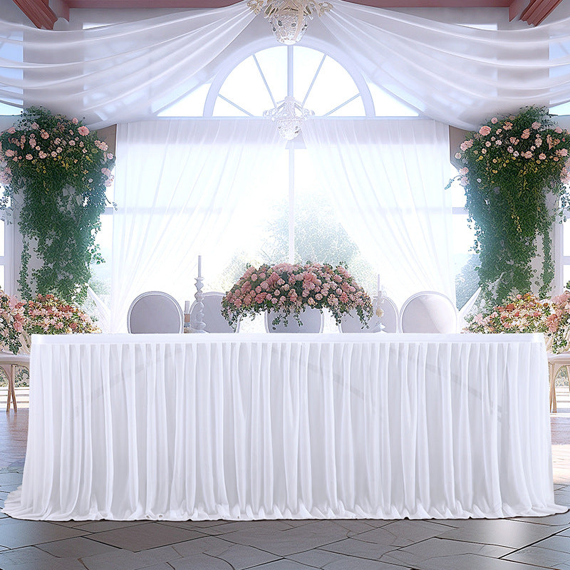 A Table curtain table circumference