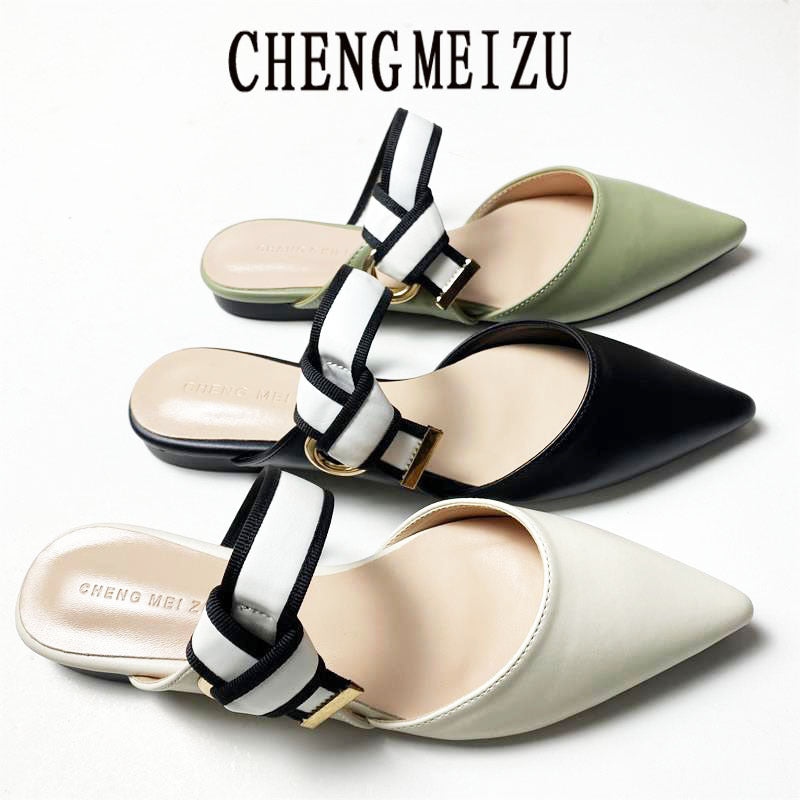 A women's bag head half slippers summer versatile flats