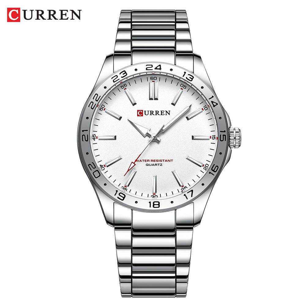 A 8452 Casual Quartz Watch Men's Watch, Steel Strap Watch, Business Men's Watch - Mixbatch