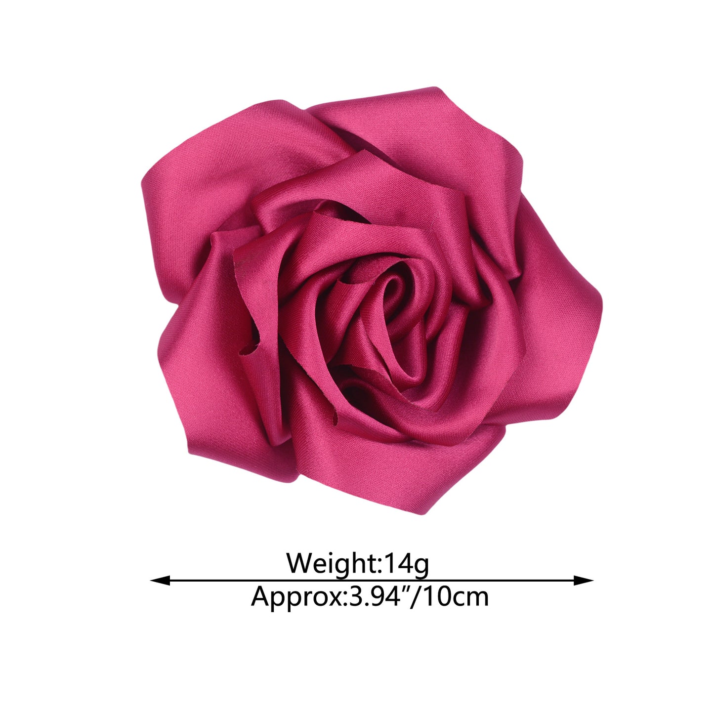 A retro rose bud high-grade satin three-dimensional silk cloth large flower DIY neck flower brooch clothing shoes and hats accessories - Mixbatch