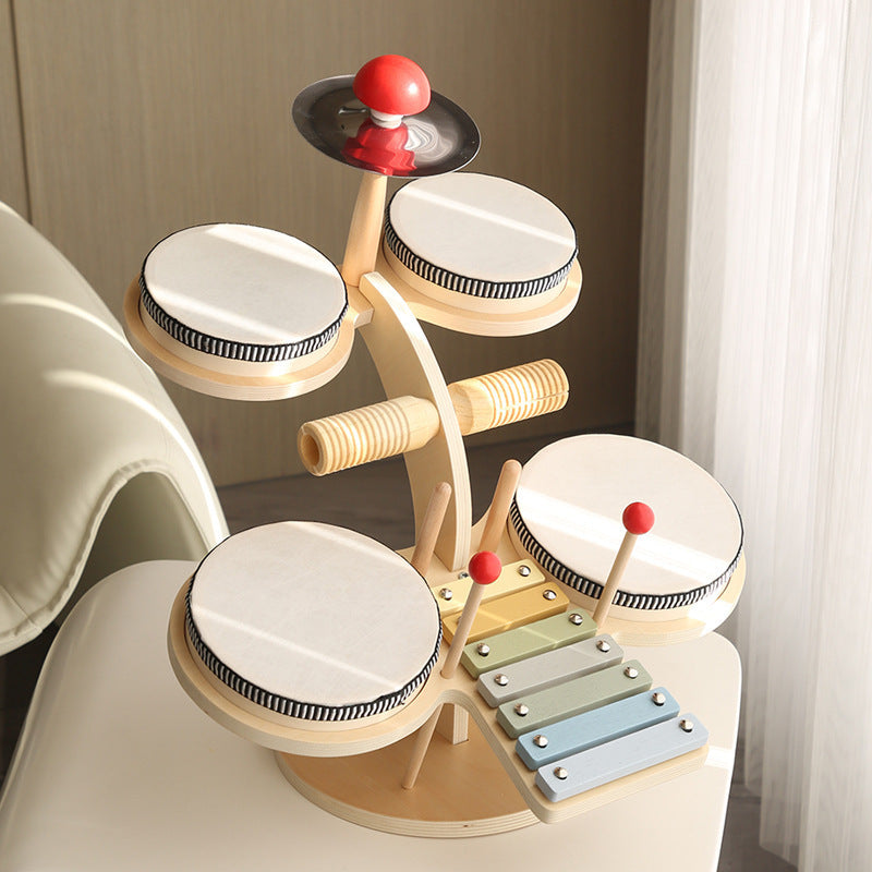 A baby children's music banging bandstand men and women birthday gifts Orff musical instruments teaching aids wooden toys