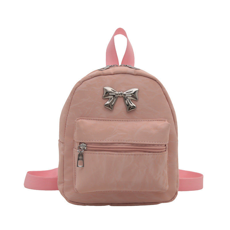 A Bow Casual Fashion Korean Edition Large Capacity College Style Girls Light Small Travel Back Shoulder Backpack Women
