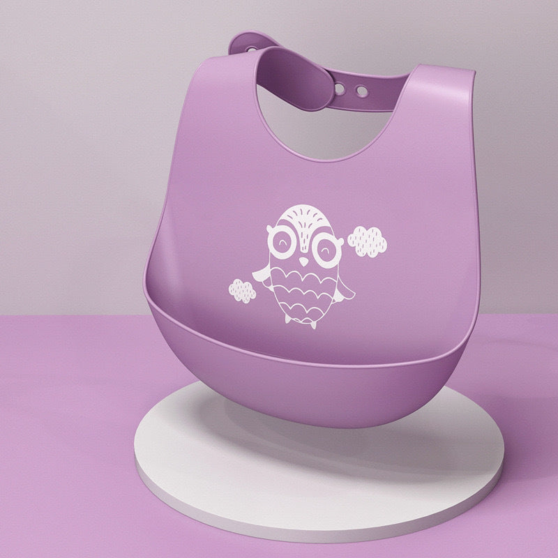 Baby silicone bibs, baby eating bibs, waterproof rice pockets,saliva napkins 0.08kg - Mixbatch