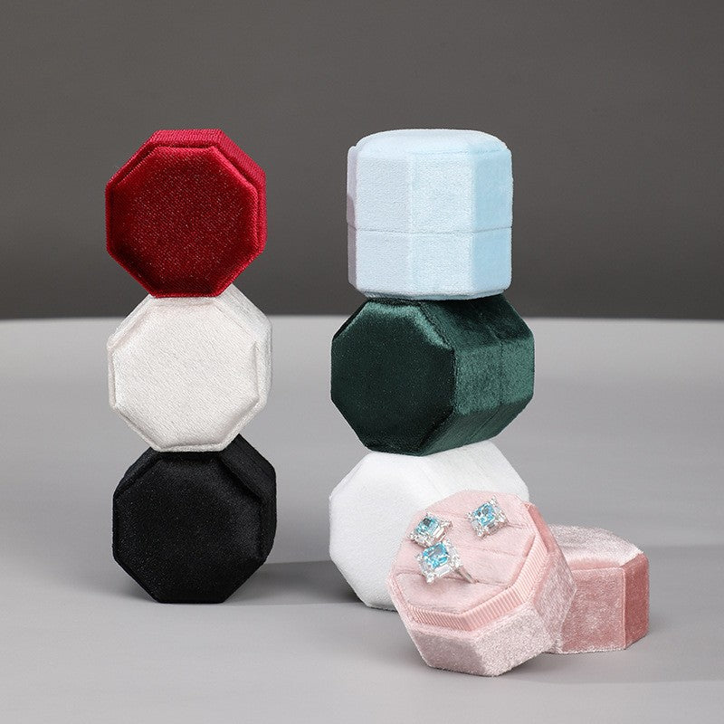 A flannel jewelry box