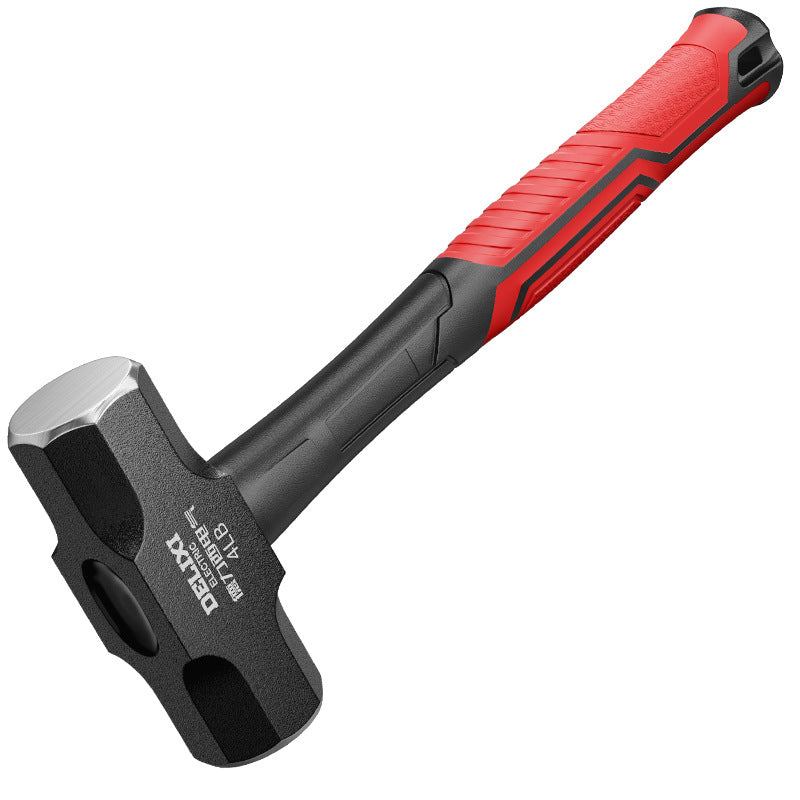 A Octagonal hammer construction site household wall-smashing integrated hammer hammer heavy-duty shockproof integrated solid hammer