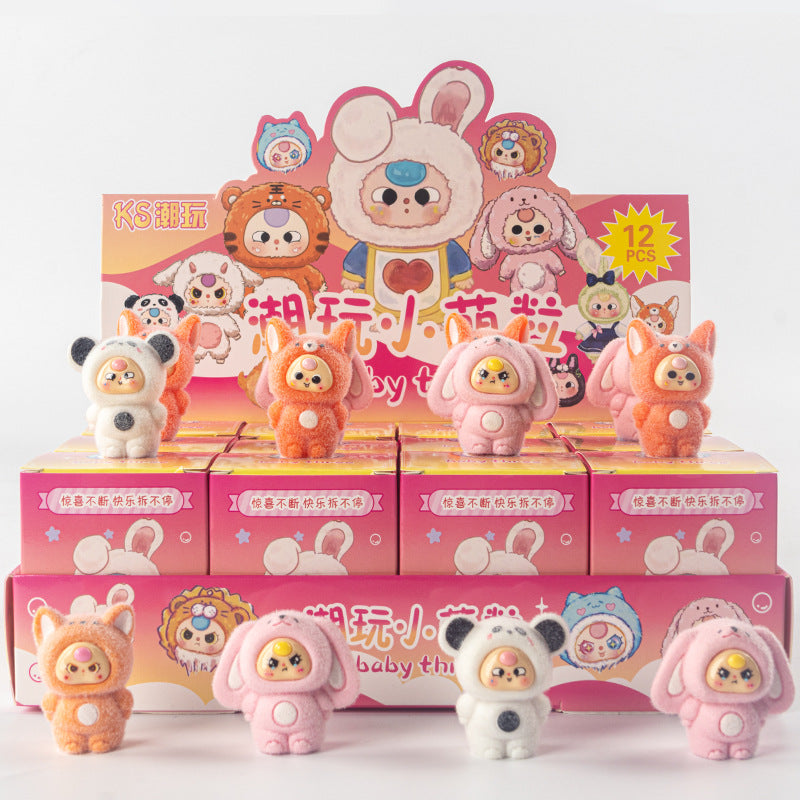 A flocking ornament toy