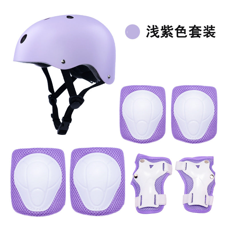 A Children's Roller Skating Helmet and Protective Gear Set