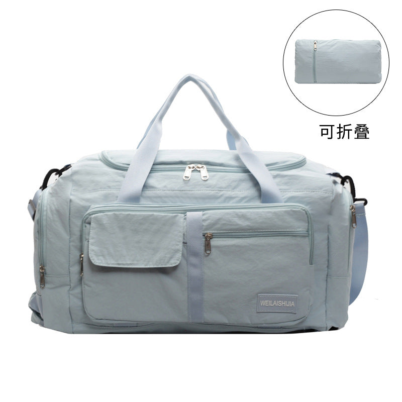 A foldable portable shoulder large capacity bag