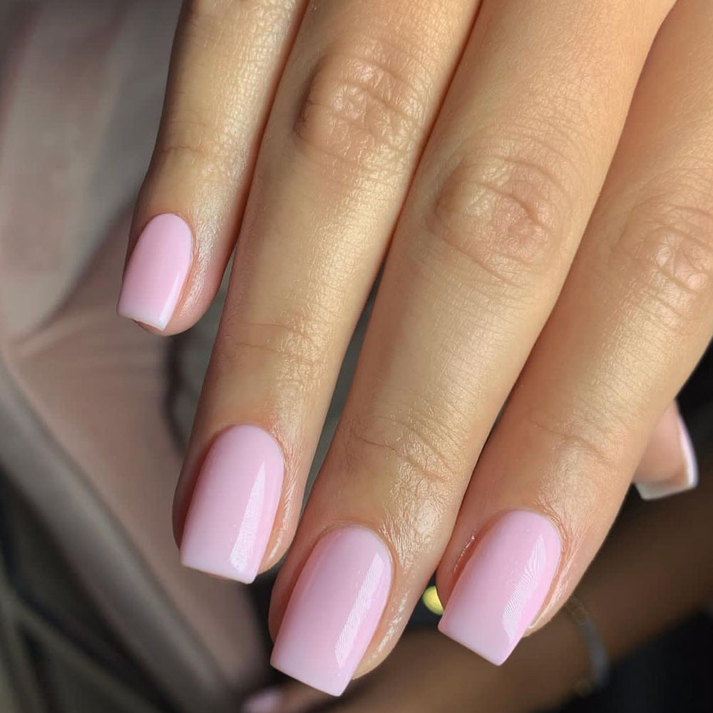 A Cross-border Wearable Women's Nail Art Wholesale Simple Medium and Long Square Solid Color Nail Art Patch Wearing Nail Wholesale - Mixbatch