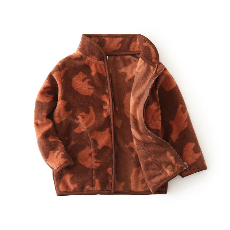 A children's warm fleece jacket for winter
