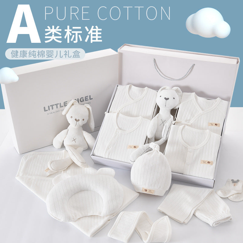 A2 Spring and Autumn Hot Sale New Baby Gift Box Breathable Soft Thin Newborn Baby Clothes onesie Romper Set - Mixbatch