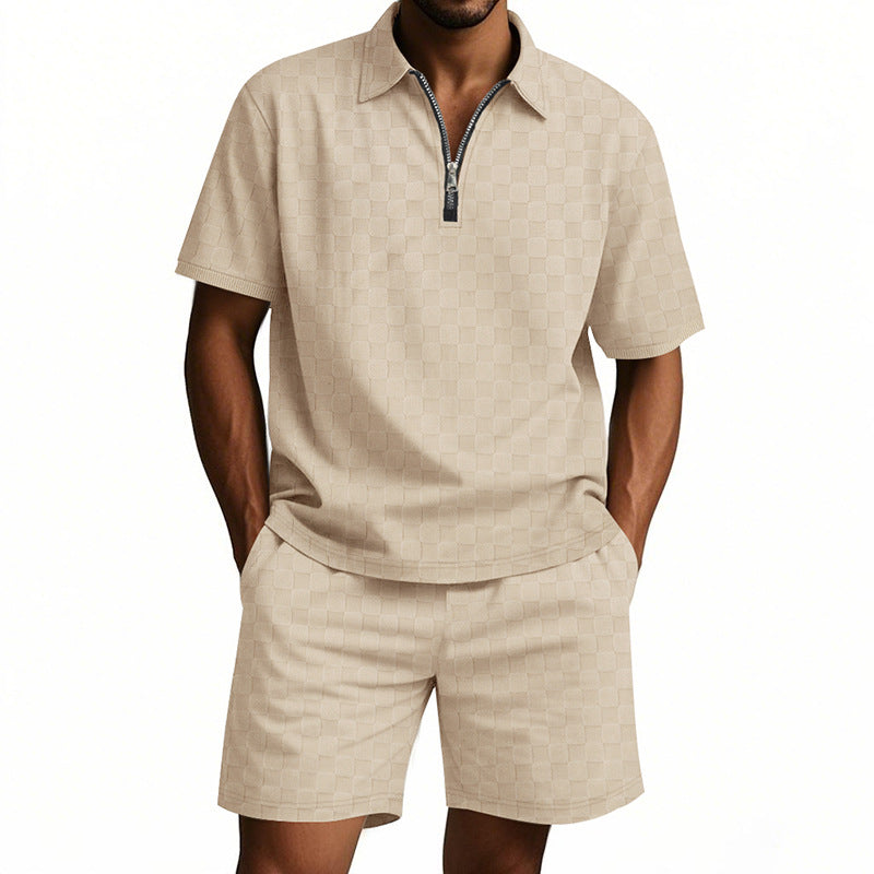A short-sleeved shorts set