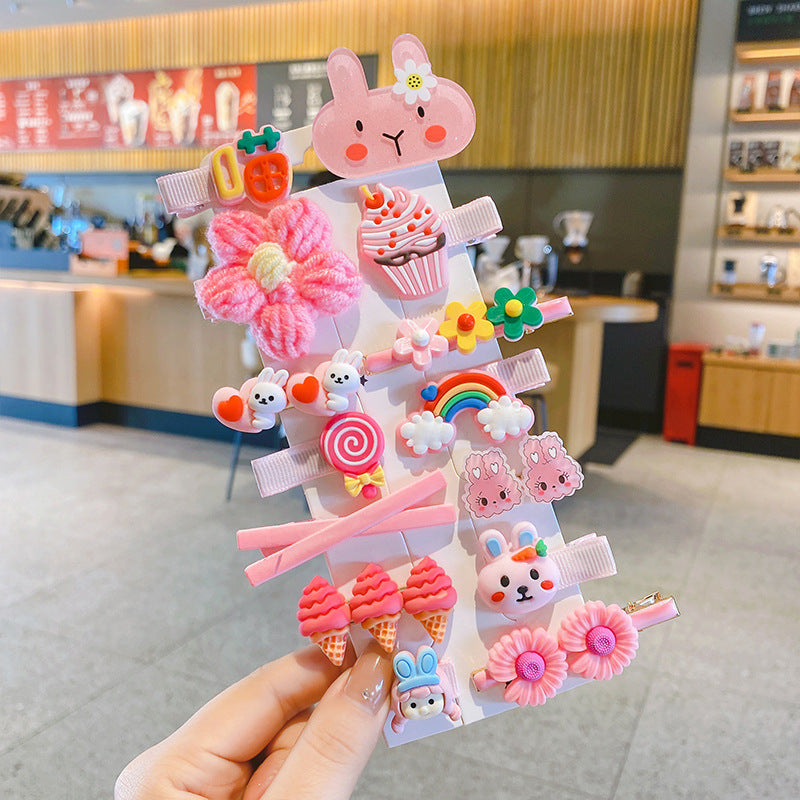 A children's hairpin stall set wholesale summer little girl hairpin cute girl broken hairpin headdress