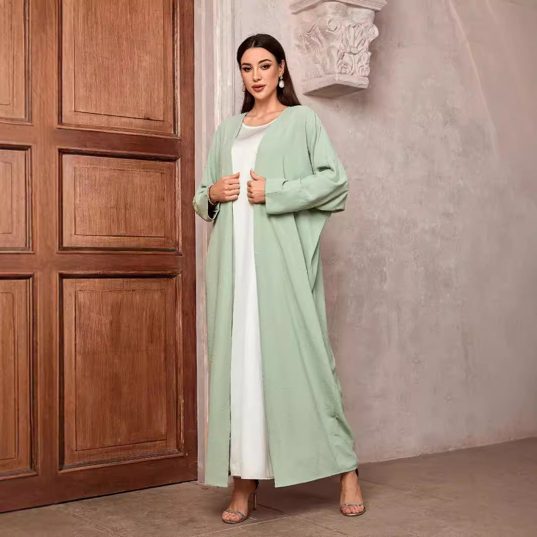 Middle Eastern Muslim Daily Cardigan Robe Temperament Elegant Bat Sleeve 20 Autumn - Mixbatch