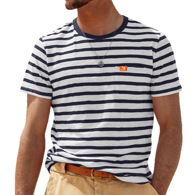 A striped short-sleeved T-shirt