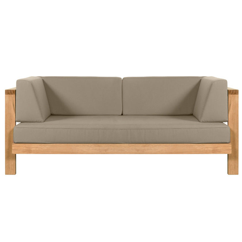 A Nordic outdoor sofa combination teak villa courtyard garden furniture B & B wind outdoor terrace solid wood small coffee table - Mixbatch