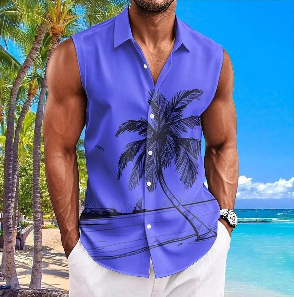 A Shirt Men's Sleeveless Lapel