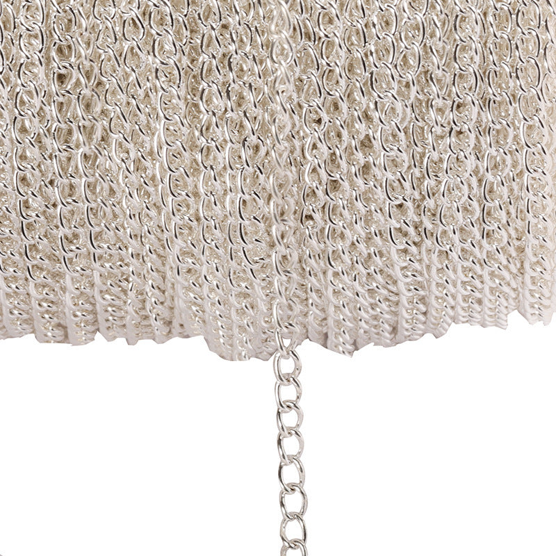 A DIY jewelry accessories, encrypted iron chain, necklace jewelry chain, hairpin tail chain, hair accessories fringed chain connecting chain